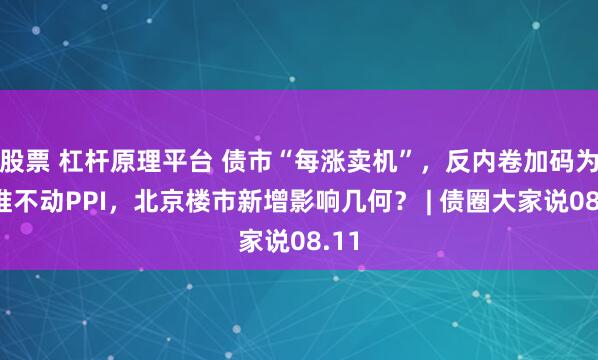 股票 杠杆原理平台 债市“每涨卖机”，反内卷加码为何推不动PPI，北京楼市新增影响几何？ | 债圈大家说08.11
